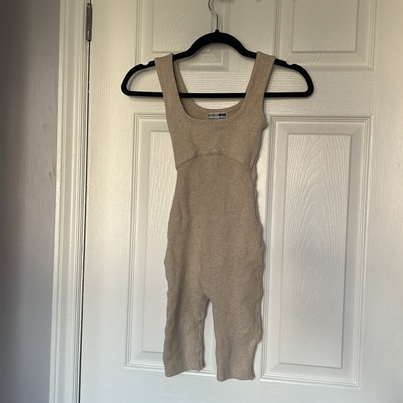 Fashion nova - Beauty And The Biker Short Romper - Oatmeal - Picture 6 of 6